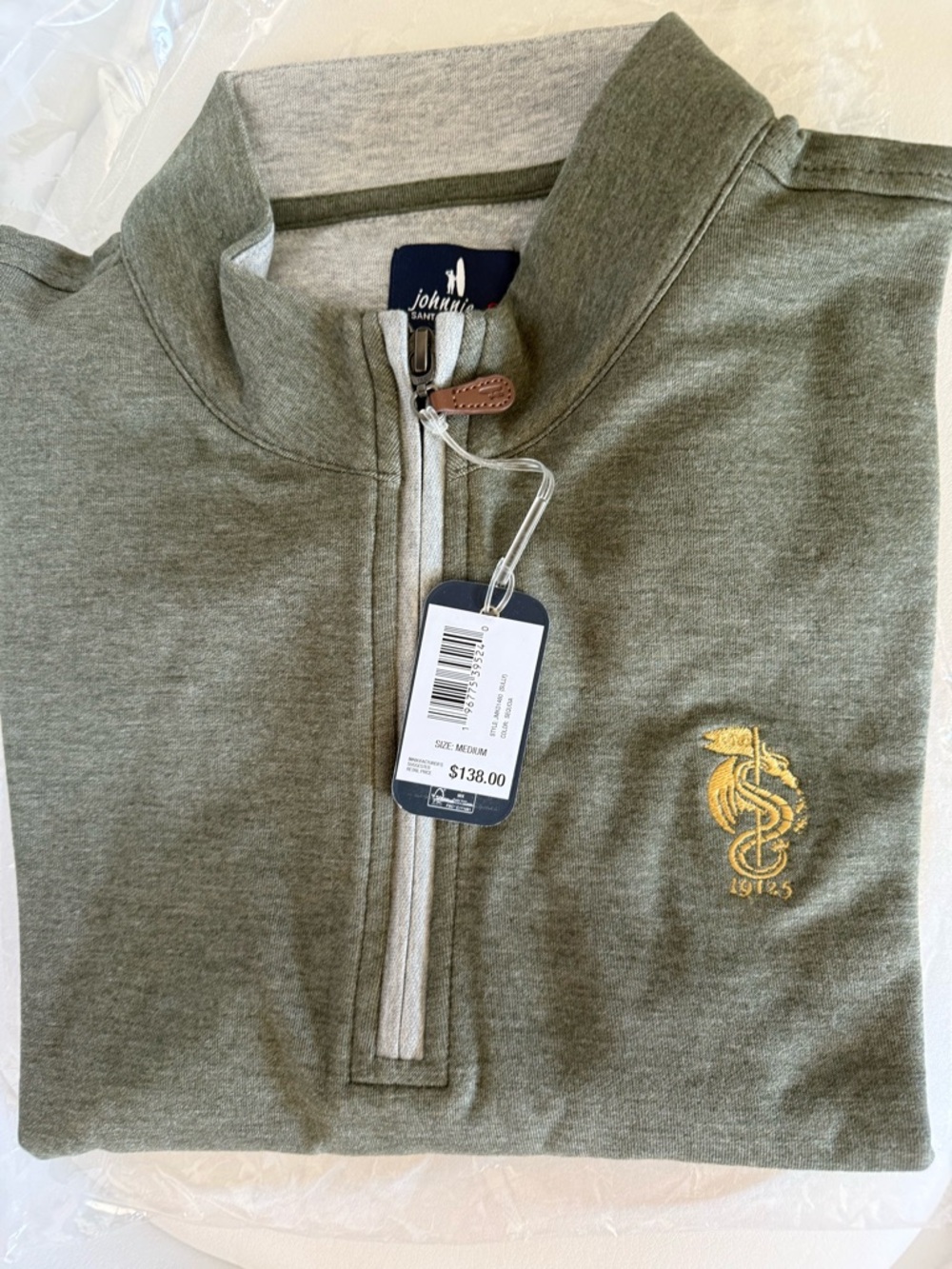 MONTEREY PENINSULA COUNTRY CLUB (MPCC) men’s JOHNNIE-O QUARTER ZIP GOLF PULLOVER
